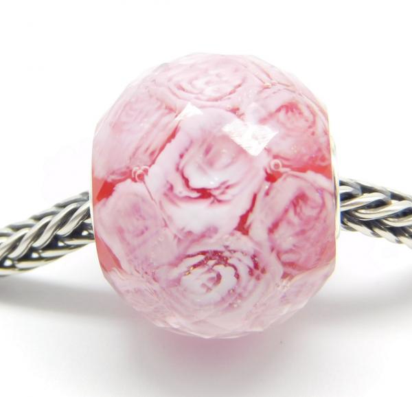 Blush Rose Garden World Fractal - Elfbeads Glas - Originalfoto